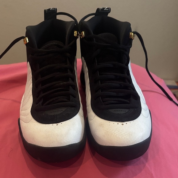 Jordan Other - Jordan Black and White Sneakers with Gold Accents